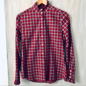 J. Crew Plaid Long Sleeve Button Down Shirt 6